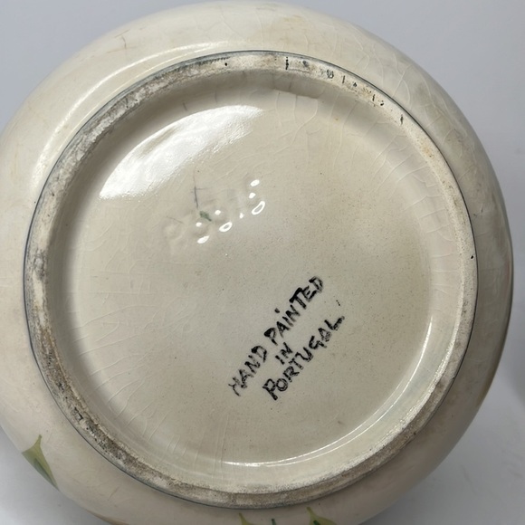 Vintage Floral Ceramic Pitcher Hand Painted Made in‎ Portugal Garden Pottery - Picture 9 of 9